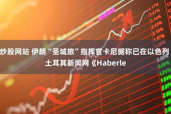炒股网站 伊朗“圣城旅”指挥官卡尼据称已在以色列 土耳其新闻网《Haberle